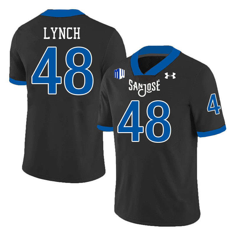 #48 Denis Lynch SJSU Jersey,San Jose State Spartans Football Jersey College Uniforms-Black